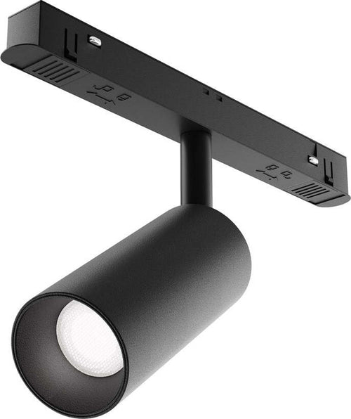 Faretto-Per-Binario-Moderno-Focus-Led-Alluminio-Nero-1-Luce-5W-Dimmerabile