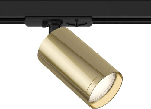 Faretto-Per-Binario-Moderno-Focus-S-Alluminio-Oro-E-Nero-1-Luce