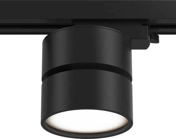 Faretto-Per-Binario-Tondo-Orientabile-Onda-In-Metallo-12W-Nero-1-Luce-Calda
