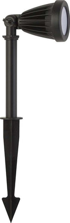 Faretto-Picchetto-Moderno-Spikey-Alluminio-Nero-Policarbonato-Trasp-Led-12-3000K