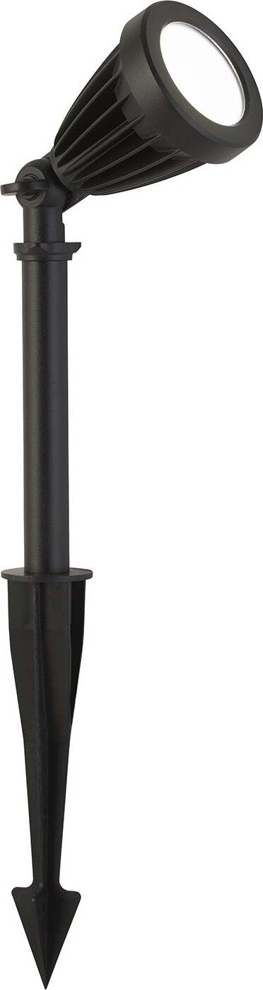 Faretto-Picchetto-Moderno-Spikey-Alluminio-Nero-Vetro-Trasparente-Led-12W-5000K
