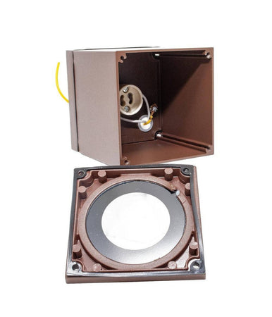 Faretto Plafoniera Soffitto Led Gu10 Lampada Quadrata Esterno Impermeabile Corten