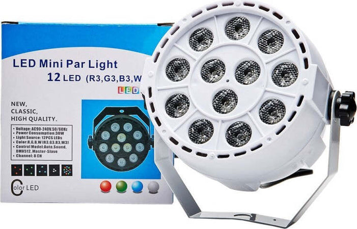 FARETTO PROIETTORE EFFETTO LUCE DMX 512 FLAT PAR LIGHT RGBW 12 LED 30W Strumenti Musicali/Sonorizzazione e palcoscenico/Illuminazione/Dispositivi per effetti luce Trade Shop italia - Napoli, Commerciovirtuoso.it