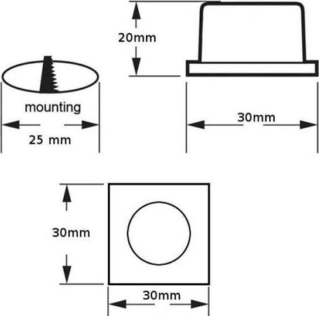 Faretto Punto Luce A Led Ad Incasso 1 Watt 220v Cielo Stellato Quadrato Bianco Illuminazione/Illuminazione per interni/Lampadari lampade a sospensione e plafoniere/Faretti da soffitto Trade Shop italia - Napoli, Commerciovirtuoso.it