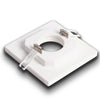 *STOCK* pacco da 10pz Portafaretto In Gesso Ceramico ad incasso 120x120x45mm foro tondo 40W GU10 IP20
