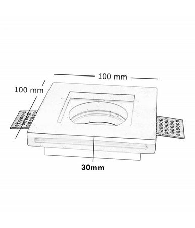 Faretto Slim Gesso Smart Led Gu10 Wifi Incasso Quadrato Rgb Cct Alexa Google 10x10cm