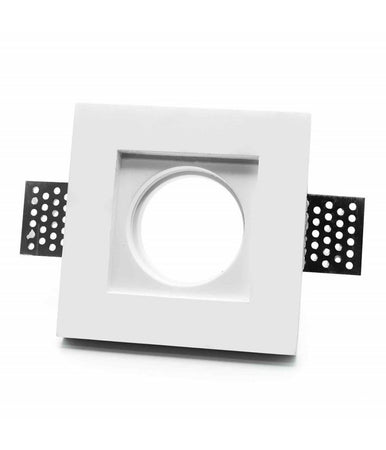 Faretto Slim Gesso Smart Led Gu10 Wifi Incasso Quadrato Rgb Cct Alexa Google 10x10cm