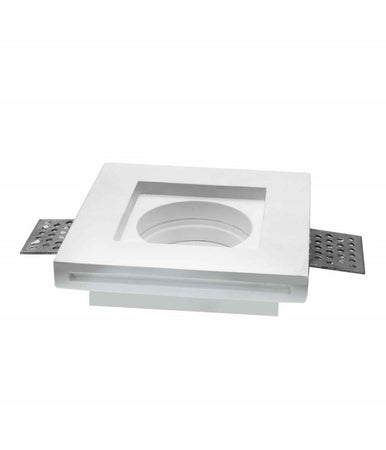 Faretto Slim Gesso Smart Led Gu10 Wifi Incasso Quadrato Rgb Cct Alexa Google 10x10cm
