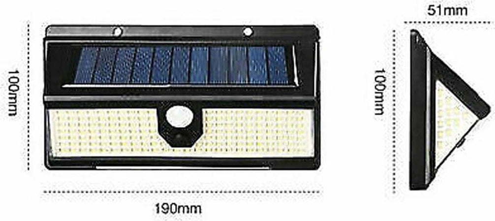 FARETTO SOLARE ESTERNO 190LED LUCE EMERGENZA SENSORE MOVIMENTO CREPUSCOLARE IP65 Illuminazione/Illuminazione per esterni/Proiettori Zencoccostore - Formia, Commerciovirtuoso.it