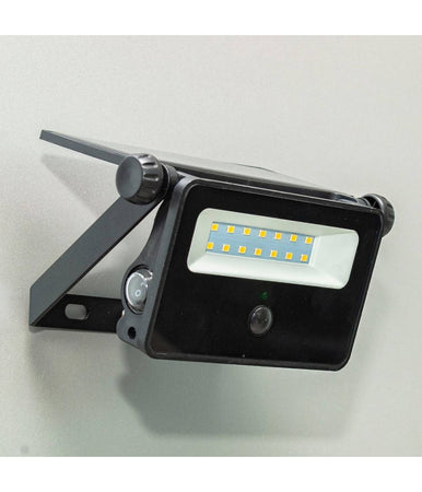 Faretto Solare Ip65 Ricaricabile Parete Sensore Crepuscolare Movimento Led 8 W