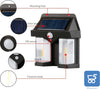 Faretto Solare LED Luce Calda Resistente all'Acqua Sensore di Movimento Auto Spegnimento