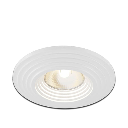 *STOCK* Portafaretto In Gesso Ceramico spirale ad incasso Diametro 120 35W GU10 IP20