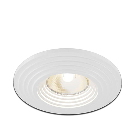 *STOCK* n.10 Portafaretti In Gesso Ceramico spirale ad incasso Diametro 120  35W GU10 IP20 - Eternal Parquet