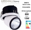 Faretto spot incasso orientabile 13w 3000k Bianco caldo Illuminazione/Illuminazione per interni/Lampadari lampade a sospensione e plafoniere/Plafoniere da ufficio Led Mall Home - Napoli, Commerciovirtuoso.it