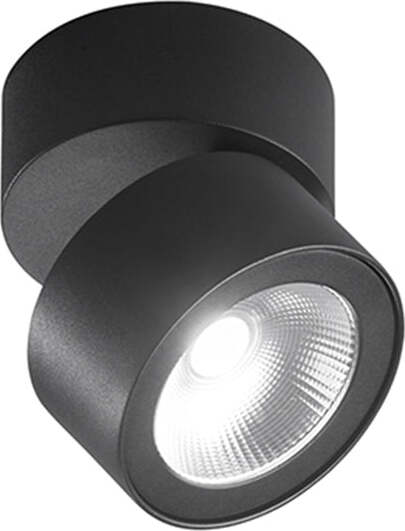 Faretto-Spot-Led-Rotondo-Orientabile-Camera-Nero-Led-Grande
