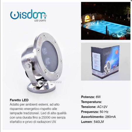 FARETTO SPOT LIGHT PER ESTERNO DA GIARDINO 6 WATT LUCE CALDA FREDDA VERDE RGB Illuminazione/Illuminazione per esterni/Proiettori Trade Shop italia - Napoli, Commerciovirtuoso.it
