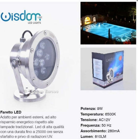 Faretto Spot Light Per Esterno Da Giardino 9 Watt Luce Calda Fredda Verde Rgb Illuminazione/Illuminazione per esterni/Proiettori Trade Shop italia - Napoli, Commerciovirtuoso.it