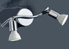 Faretto-spot-moderno-Illuminando-PINO-2-LED-lampada-parete-soffitto-metallo-cromato-orientabile-interno-GU10-14W-3000°K