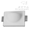 *STOCK* Portafaretto In Gesso Ceramico ad incasso TASCA 280x220mm 40W E14 IP20