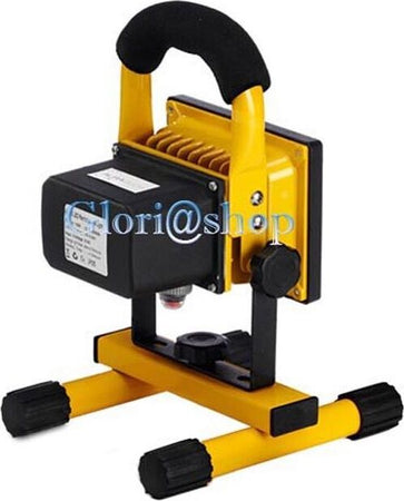 Faro-1-Led-Luce-Bianca-10w-Lampada-Ricaricabile-Torcia-Portatile-Staffa-Each
