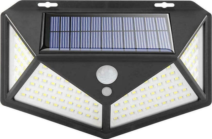 Faro 114 Led Con Pannello Solare E Sensore Di Movimento Faretto Crepuscolare Illuminazione/Illuminazione per esterni/Proiettori Trade Shop italia - Napoli, Commerciovirtuoso.it