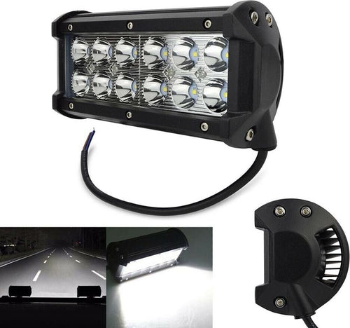 Faro-12-Led-Luce-Bianca-Per-Auto-Fuoristrada-Supplementare-36-W-Each