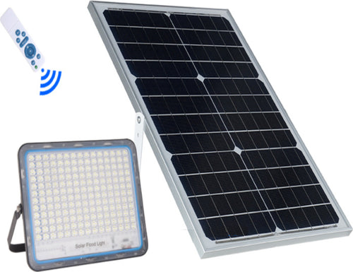 Faro 300W Faretto LED Con Pannello Solare Crepuscolare Luce Fredda IP67 Illuminazione/Illuminazione per esterni/Proiettori Zencoccostore - Formia, Commerciovirtuoso.it