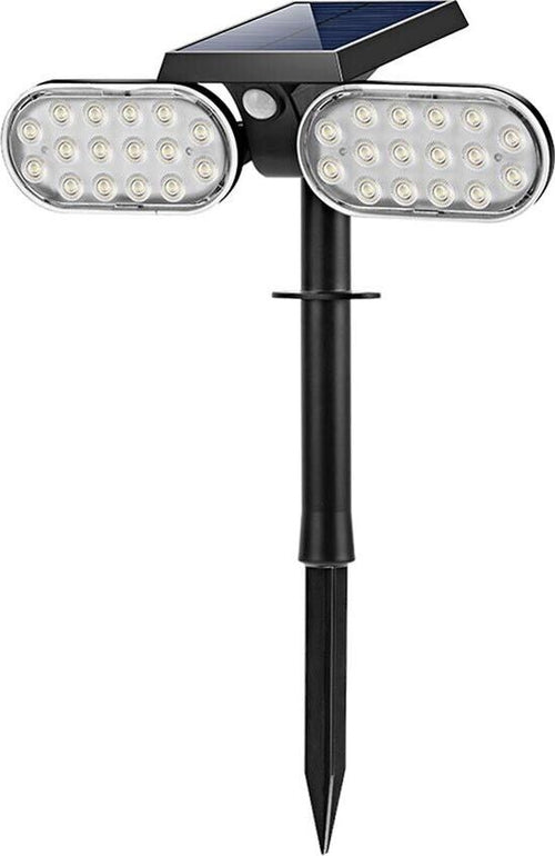 Faro-32-Led-Luce-Calda-Faretto-Pannello-Solare-Sensore-Crepuscolare-Per-Giardino