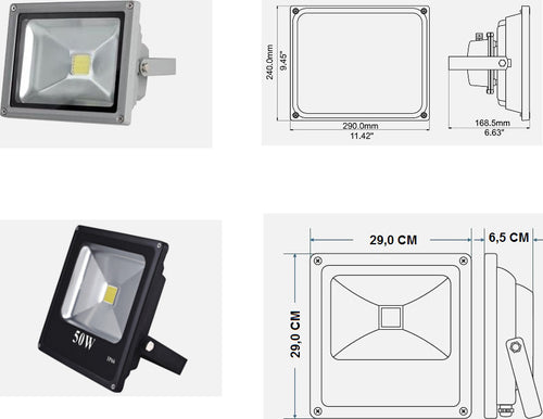 Faro 50 Watt Faretto led 4000 Lm Da Esterno IP65 Illuminazione/Illuminazione per esterni/Proiettori Zencoccostore - Formia, Commerciovirtuoso.it