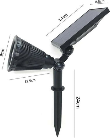 Faro-7-Led-Pannello-Solare-.-Ricaricabile-Picchetto-Faretto-Luce-Bianca-Giardino-Universo