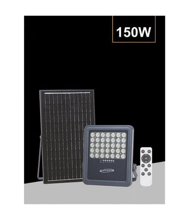 Faro A Led 150watt Con Pannello Solare Luce Naturale 4000k Telecomando Tk09-150w