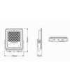 Faro A Led 50 Watt Con Pannello Solare Luce Naturale 4000k Telecomando Tk09-50w
