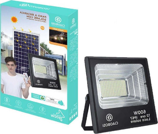 Faro A Led Luce Ricarica Solare Ip67 600w Con Crepuscolare Telecomando Gled-8457 Illuminazione/Illuminazione per esterni/Proiettori Trade Shop italia - Napoli, Commerciovirtuoso.it