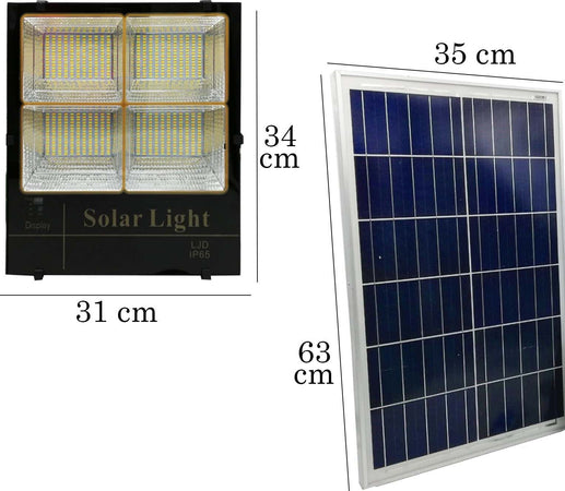 Faro Con Pannello Solare LED 600W CAMBIA 3 COLORI LUCE CALDA FREDDA E NATURALE IP65 Telecomando Illuminazione/Illuminazione per esterni/Proiettori Zencoccostore - Formia, Commerciovirtuoso.it