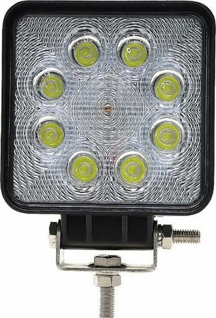 Faro da lavoro 8 LED Epistar quadrato a largo raggio freddo 24W IP67 Confezione da 1pz