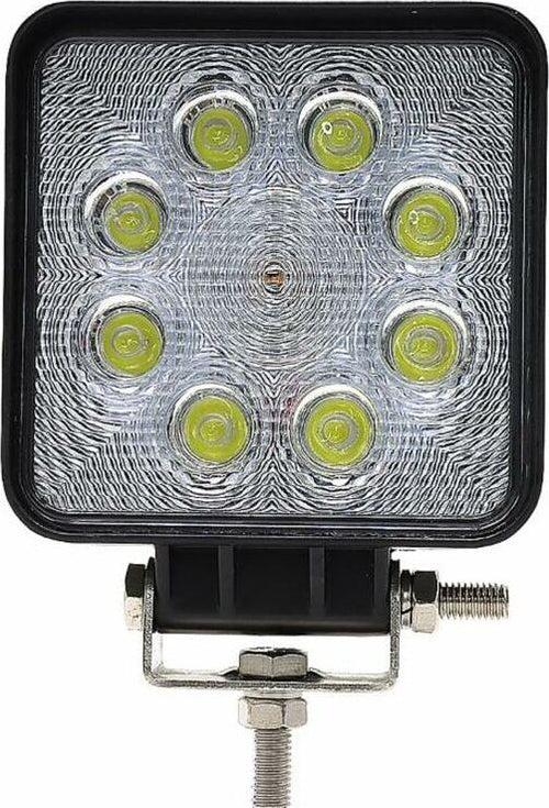 Faro da lavoro 8 LED Epistar quadrato a largo raggio freddo 24W IP67 Confezione da 1pz