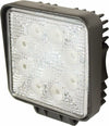 Faro da lavoro 9 LED Epistar quadrato ad ampio raggio freddo 27W IP67 Confezione da 2pz
