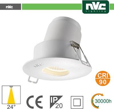 Faro-direzionabile-LED-IP20-9W-3000K-700LM-24º-FORO:95mm-.Foro:95Mm