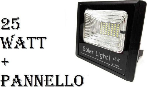 FARO-ENERGIA-SOLARE-LED-CON-PANNELLO-FARETTO-CREPUSCOLARE-+-TELECOMANDO-25W