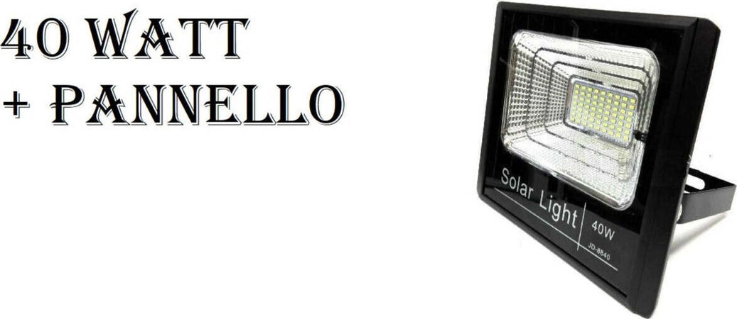 FARO-ENERGIA-SOLARE-LED-CON-PANNELLO-FARETTO-CREPUSCOLARE-+-TELECOMANDO-40-WATT