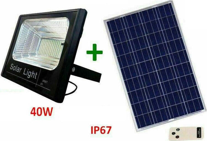FARO-ENERGIA-SOLARE-LED-CON-PANNELLO-FARETTO-CREPUSCOLARE-+-TELECOMANDO