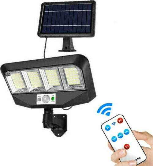 FARO-ENERGIA-SOLARE-LED-PANNELLO-FARETTO-SENSORE-DI-MOVIMENTO-50W-138-LED-TA115