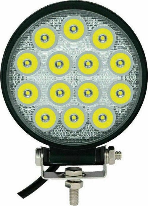Faro Faretto 42W 14 LED Rotondo per AUTO JEEP BARCA 12V IP67 Illuminazione/Illuminazione per esterni/Proiettori Zencoccostore - Formia, Commerciovirtuoso.it