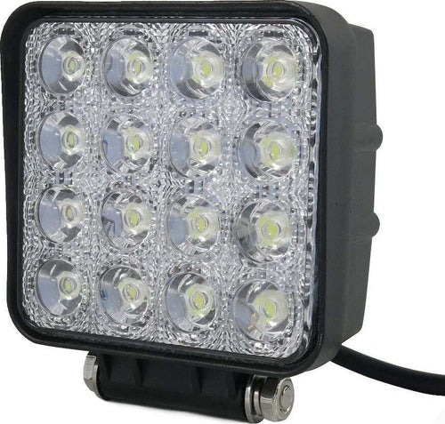 Faro Faretto 48W 16 LED Quadrato per AUTO JEEP BARCA 12V IP67 Illuminazione/Illuminazione per esterni/Proiettori Zencoccostore - Formia, Commerciovirtuoso.it