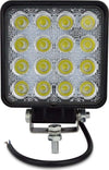 Faro Faretto 48W 16 LED Quadrato per AUTO JEEP BARCA 12V IP67 Illuminazione/Illuminazione per esterni/Proiettori Zencoccostore - Formia, Commerciovirtuoso.it