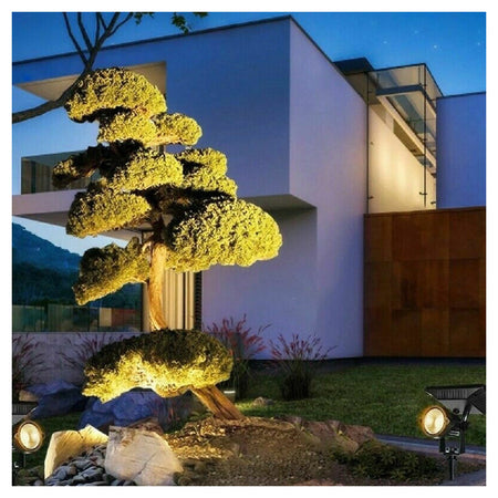 Faro Faretto A Led Giardino Picchetto Con Pannello Solare 10w Crepuscolare