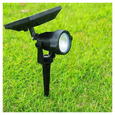 Faro Faretto A Led Giardino Picchetto Con Pannello Solare 10w Crepuscolare