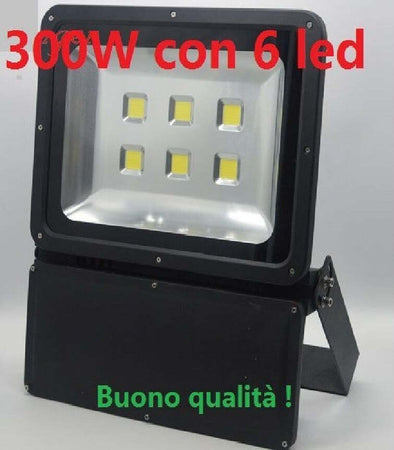 FARO FARETTO LED 300W DA ESTERNO ALTA DISSIPAZIONE WATERPROOF CON 6 LED Illuminazione/Illuminazione per esterni/Proiettori Trade Shop italia - Napoli, Commerciovirtuoso.it
