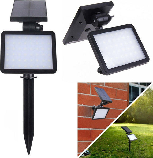 Faro Faretto Led Giardino 48 Led 10w Picchetto Pannello Energia Solare 2000mah Illuminazione/Illuminazione per esterni/Proiettori Trade Shop italia - Napoli, Commerciovirtuoso.it