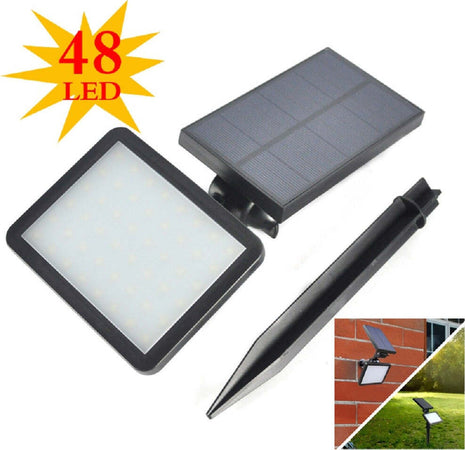 Faro Faretto Led Giardino 48 Led 10w Picchetto Pannello Energia Solare 2000mah Illuminazione/Illuminazione per esterni/Proiettori Trade Shop italia - Napoli, Commerciovirtuoso.it